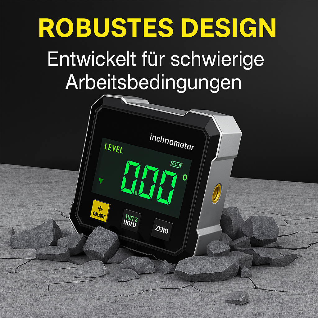 4-seitiger magnetischer digitaler Winkelmesser mit Laser