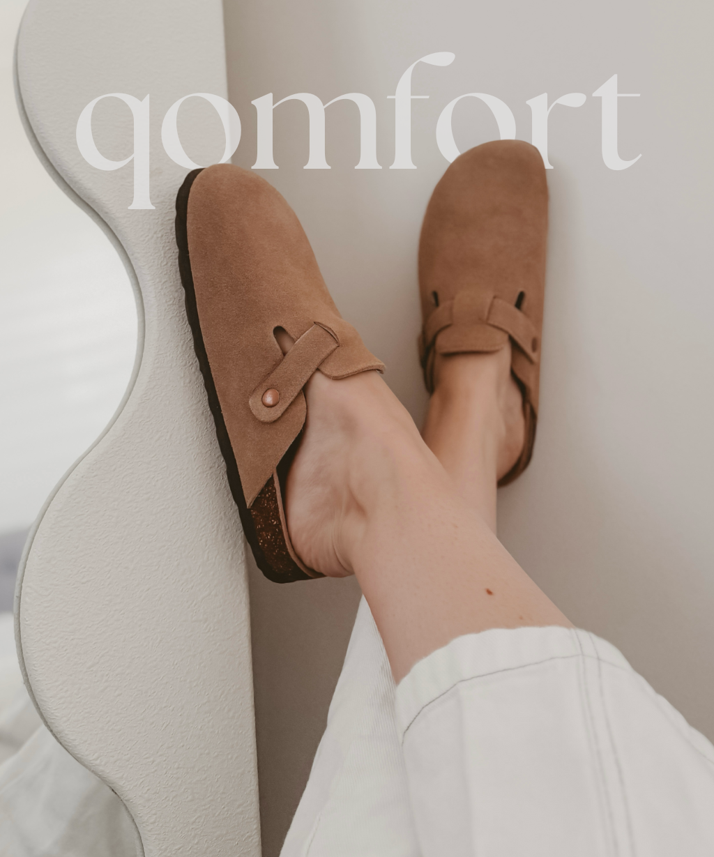 Wildleder-Clogs von Qomfort - 1 kaufen, 1 gratis dazu