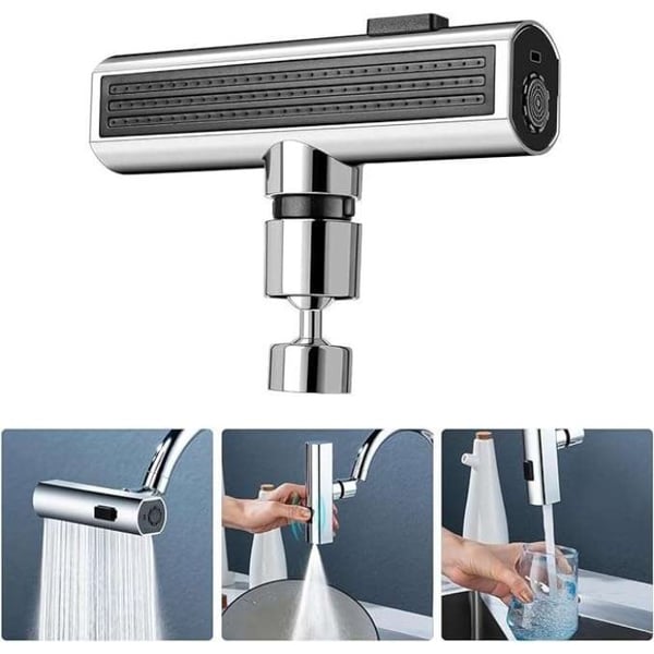 3 in 1 Waterfall Kitchen Faucet, Touch Faucet, Extender for Kitchen Sink