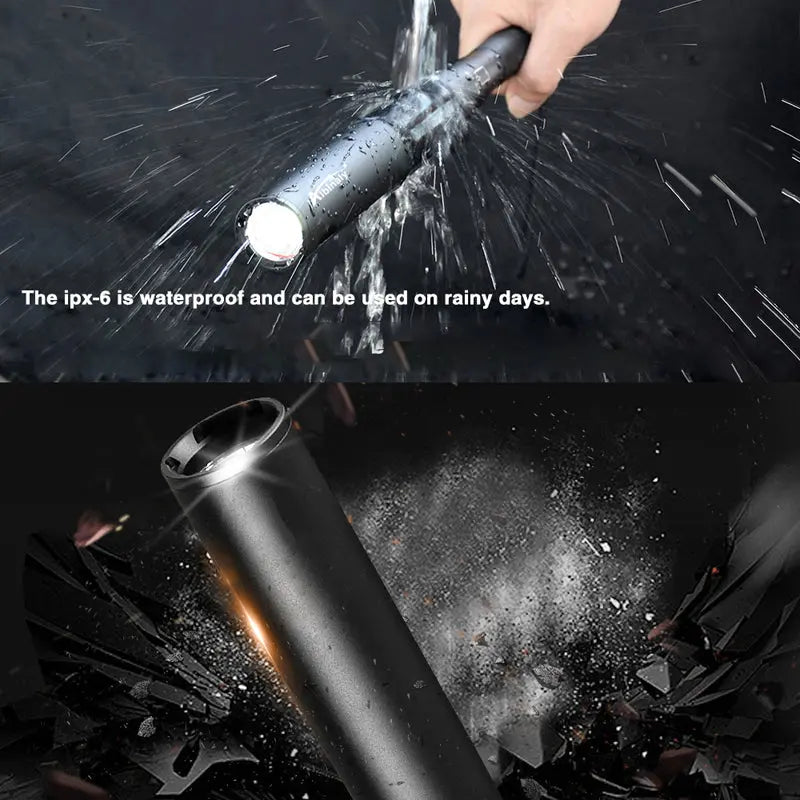 Baseball Bat Shaped LED Flashlight | Aluminum Alloy, 3 Lighting Modes | Emergency & Utility Use viva vista