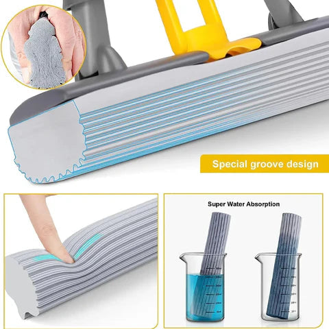 Multi-Purpose Foldable Floor Cleaning Squeeze Mop