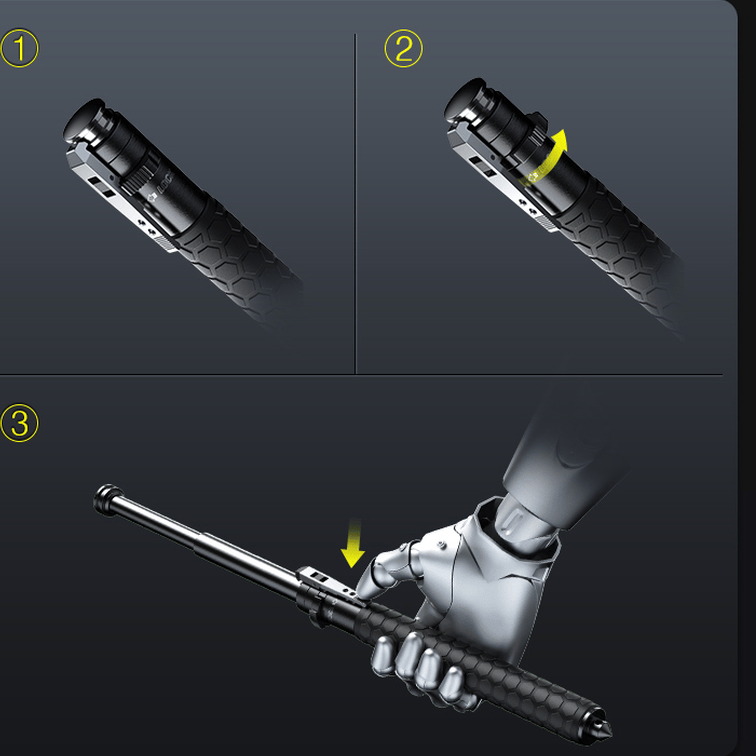 Telescopic Self-Defense Walking Stick | One-Click, Durable Safety Aid viva vista