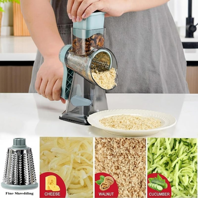 Rotary Cheese Grater Multi-Purpose Stainless Steel Cheese Shredder