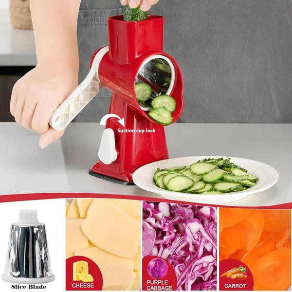 Rotary Cheese Grater Multi-Purpose Stainless Steel Cheese Shredder