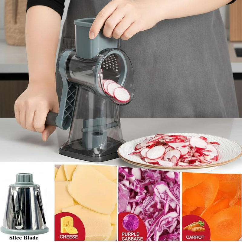 Rotary Cheese Grater Multi-Purpose Stainless Steel Cheese Shredder