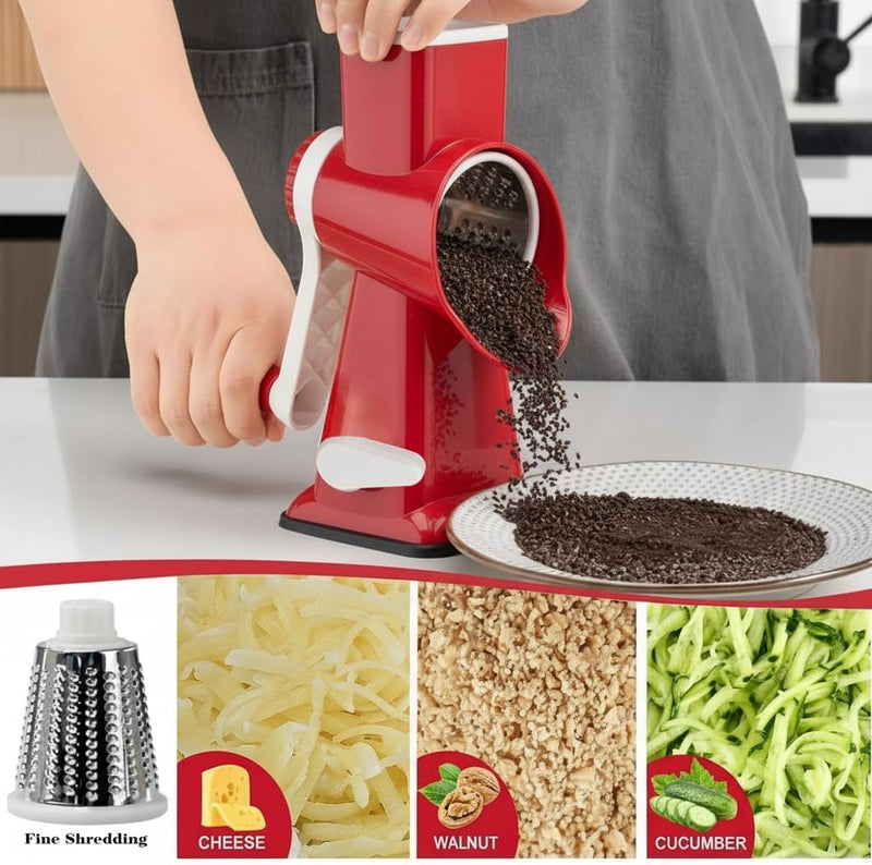 Rotary Cheese Grater Multi-Purpose Stainless Steel Cheese Shredder