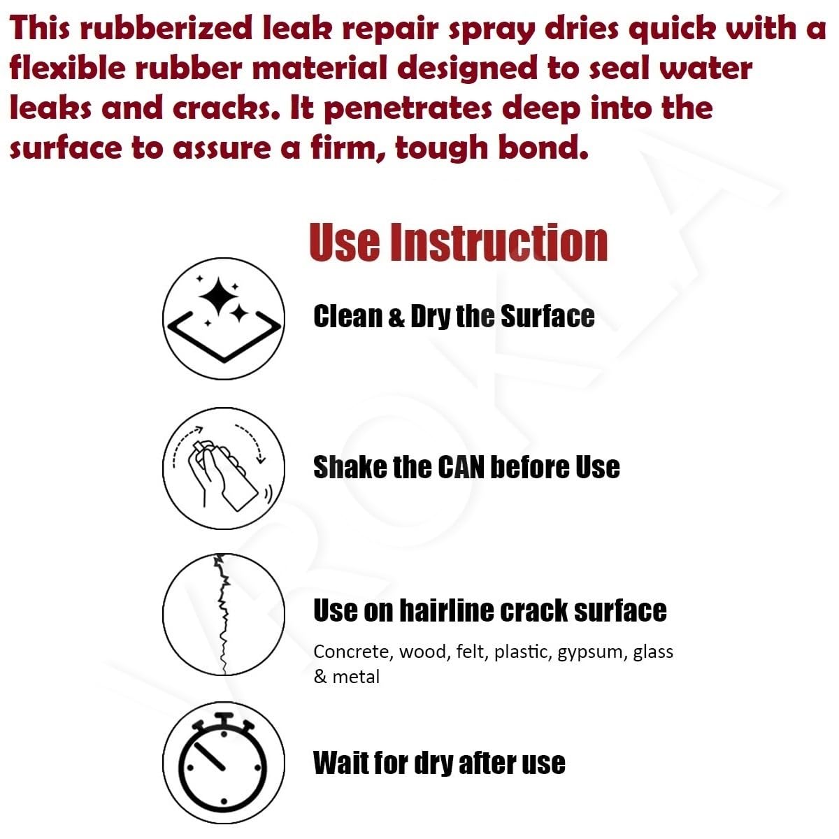 Waterproof Leak Filler Spray Rubber Flexx Repair