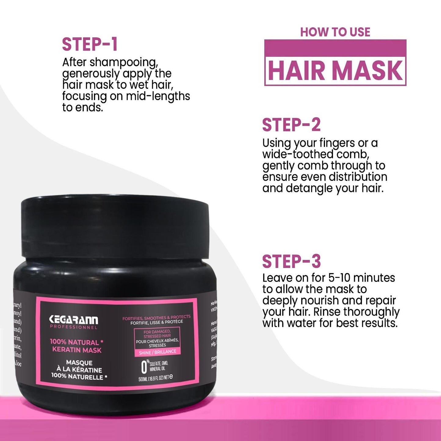 Keratin hair mask