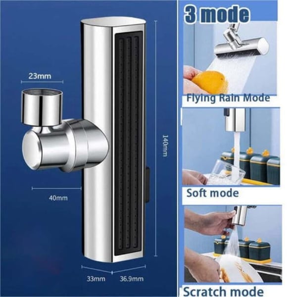 3 in 1 Waterfall Kitchen Faucet, Touch Faucet, Extender for Kitchen Sink