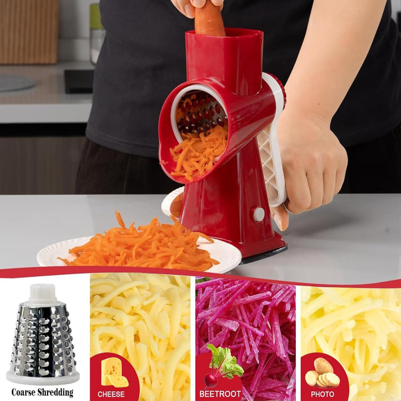 Rotary Cheese Grater Multi-Purpose Stainless Steel Cheese Shredder