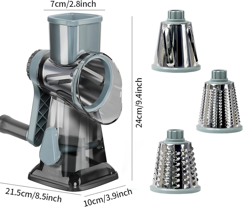 Rotary Cheese Grater Multi-Purpose Stainless Steel Cheese Shredder