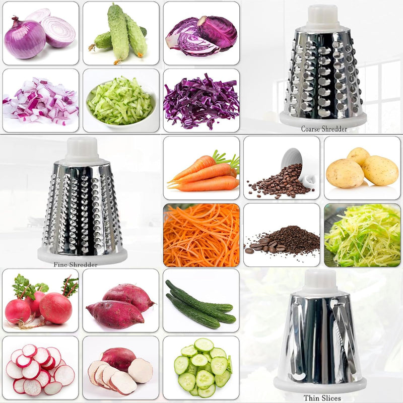 Rotary Cheese Grater Multi-Purpose Stainless Steel Cheese Shredder