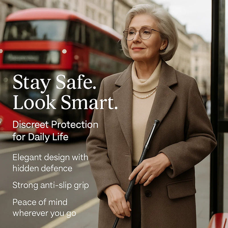 Telescopic Self-Defense Walking Stick | One-Click, Durable Safety Aid viva vista