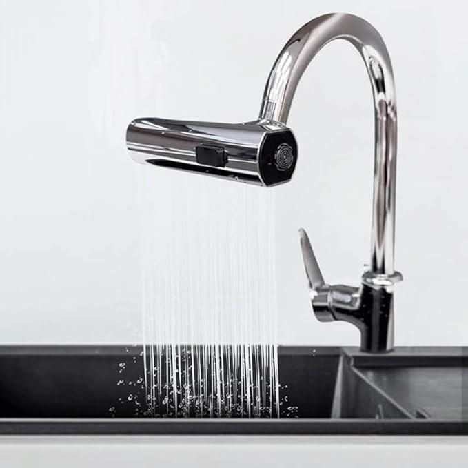 3 in 1 Waterfall Kitchen Faucet, Touch Faucet, Extender for Kitchen Sink